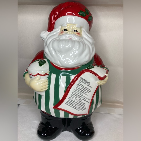 Global design Connections Holiday Santas Cookie Jar Secret Recipe